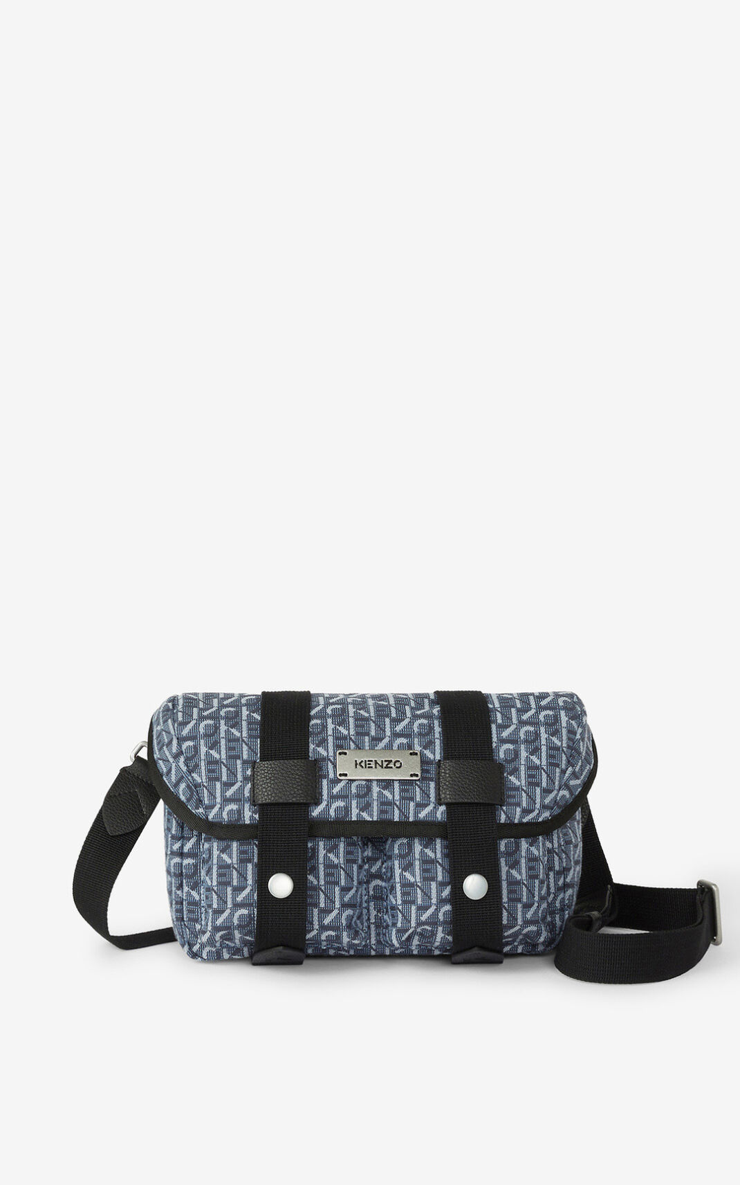 Sac Banane Kenzo Courier jacquard Femme Bleu Marine Bleu | BWOV-12089